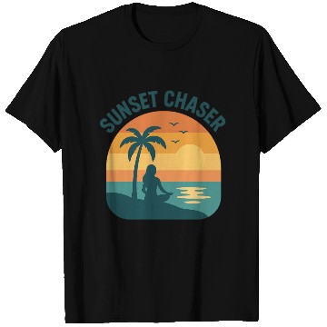 Discover Sunset Chaser Beach Vibes Design T Shirts