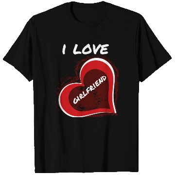 Discover Grunge Style I Love My Girlfriend Heart Design T Shirts