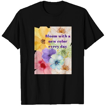 Discover Watercolor Floral Bloom Illustration T Shirts