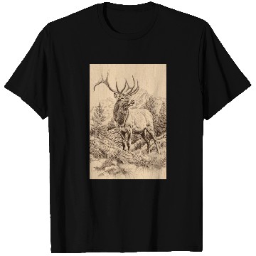 Discover elk in the mountains T Shirts