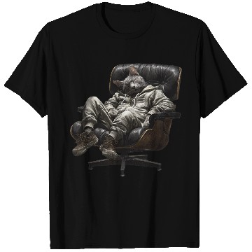 Discover Chill Catnap Cat in Casual T Shirts Lounge