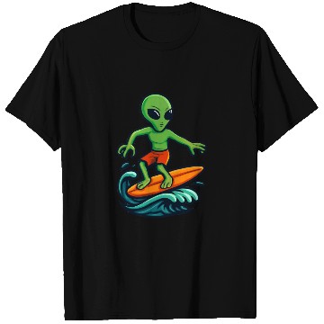 Discover alien surfing T Shirts