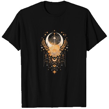 Discover Celestial Lotus Moon Dreamcatcher T Shirts