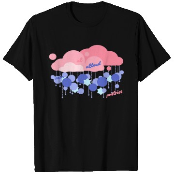 Discover Pastel Rain Cloud with Star Accents T Shirts