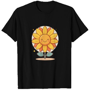 Discover Smiling Kawaii Sunflower T Shirts