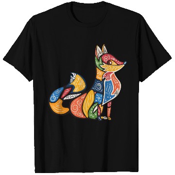 Discover Tribal Watchful Fox T Shirts