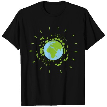 Discover Our Green Planet Earth Cool Illustration T Shirts