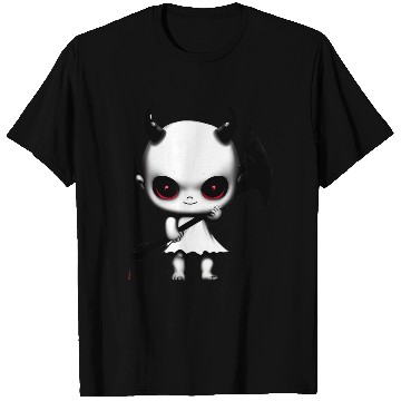 Discover Cute Demon Baby with Horns and Bat Wings T Shirts