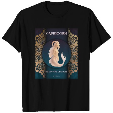 Discover Capricorn Divine Goddess Illustration T Shirts