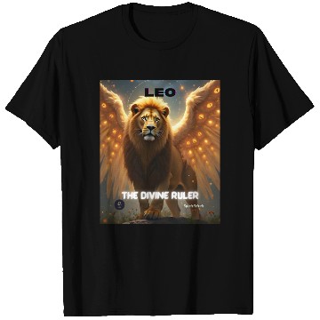 Discover Leo the Divine Ruler with Angel Wings T Shirts