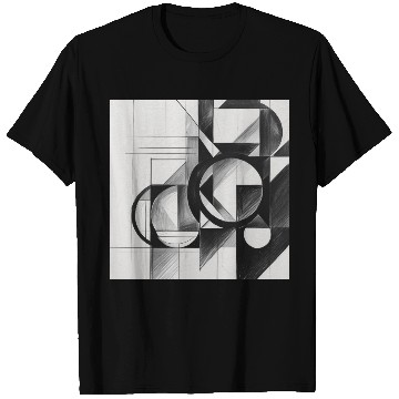 Discover Geometric Black and White Abstract Art T Shirts