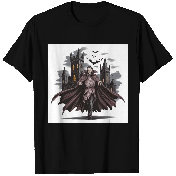 Discover Vampire Count Gothic Castle Print T Shirts
