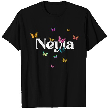 Discover NEYLA - beautiful girl name with cute butterflies T Shirts