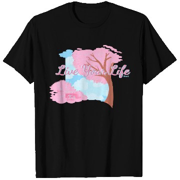 Discover Pink Cherry Blossom Inspirational Design T Shirts