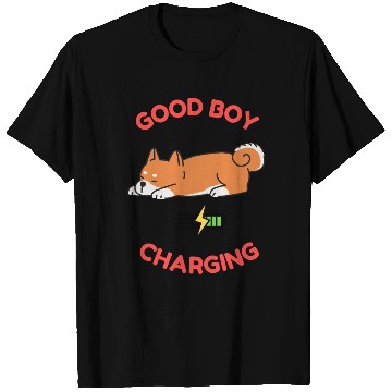 Discover Good Boy Charging – Lazy Shiba Inu T Shirts