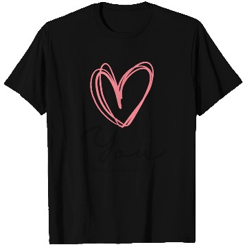 Discover You Are Enough - Self Love Heart Design T Shirts