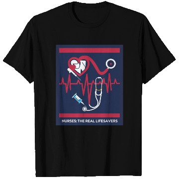 Discover Registered Nurse RN T Shirts Heartbeat Line Design