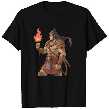 Discover Heroic Warrior with Torch T Shirts