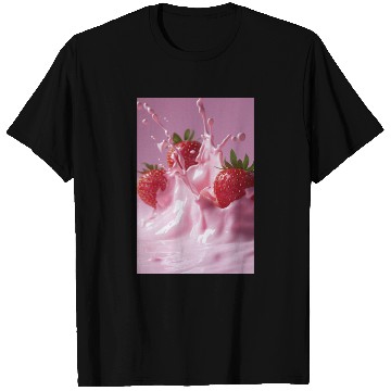 Discover Strawberries in Pink Splash T Shirts