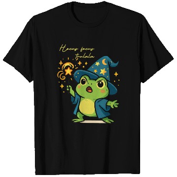 Discover Magical Froggy Wizard Illustration T Shirts