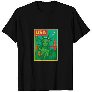 Discover Iconic Statue of Liberty Urban Artwork  T Shirts