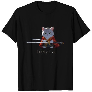 Discover Mythic Warrior Cat with Swords T Shirts