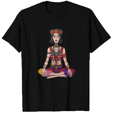 Discover Bohemian Floral Spirit Artwork T Shirts