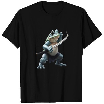 Discover Kawaii Frog Warrior Art Design T Shirts