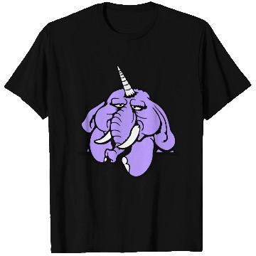 Discover Unicorn Big Elephant Sitting Angry Sad Funny Cool T Shirts