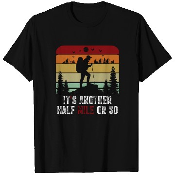 Discover Hiking Adventure Silhouette Design T Shirts