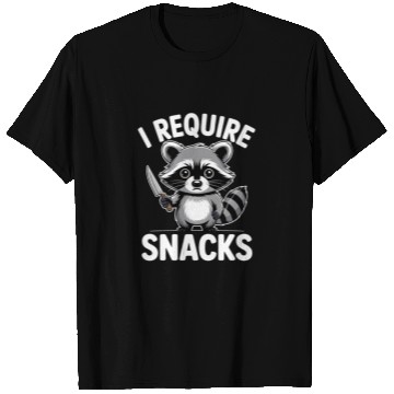 Discover Funny Raccoon Quote I Require Snacks Cute Animal T Shirts