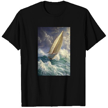 Discover Storm Sail Through Painted Seas T Shirts