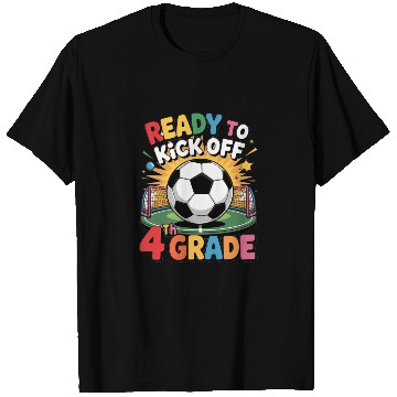 Discover Fun Back To School Ready To Kick Off 4th Grade Kid T Shirts