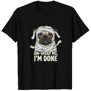 Discover Funny Mummy Dog Illustration T Shirts