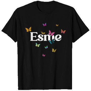 Discover ESME - beautiful girl name with cute butterflies T Shirts