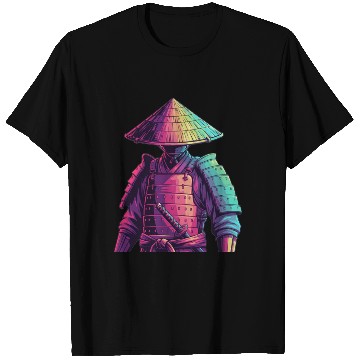 Discover Neon Samurai Warrior Illustration T Shirts