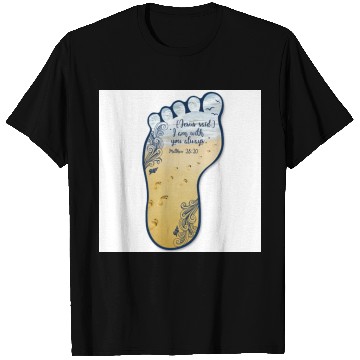 Discover Beach Footprint Sun Scripture Design T Shirts