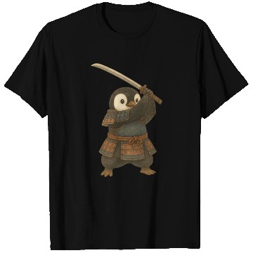 Discover Penguin Samurai katana sword martial arts Japan T Shirts