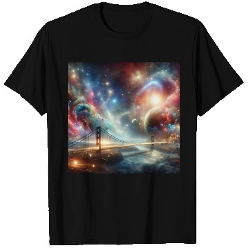 Discover Galactic Bridge to the Universe Space Dream Planet T Shirts