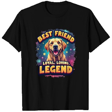 Discover Loyal Best Friend Labrador Dog Illustration T Shirts