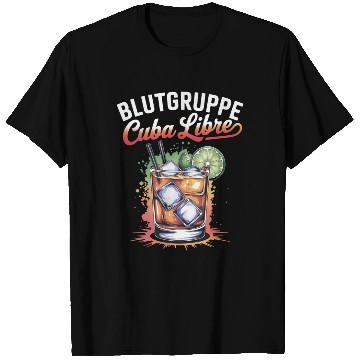 Discover Blutgruppe Cuba Libre Cocktail Bartender T Shirts