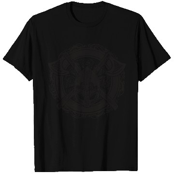 Discover Axes of Valhalla: Viking Helmet Celtic Knot Design T Shirts