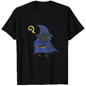 Discover Mystical Wizard Raven Illustration T Shirts