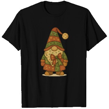 Discover Patchwork Gnome Christmas Vintage Folk Art T Shirts