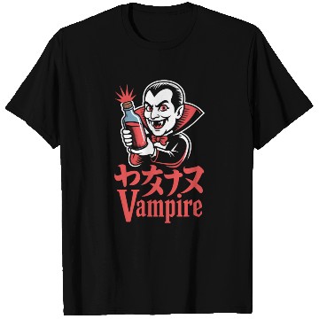 Discover Vampire Cartoon Character with Potion T Shirts