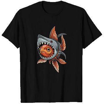 Discover Fierce Fish Shark Hybrid Art T Shirts