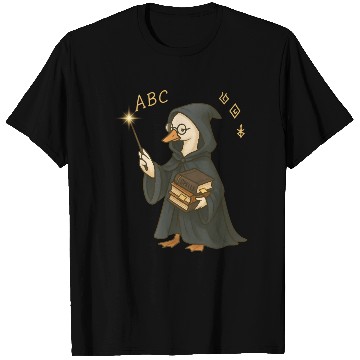 Discover Wizard Goose with Spell Books T Shirts