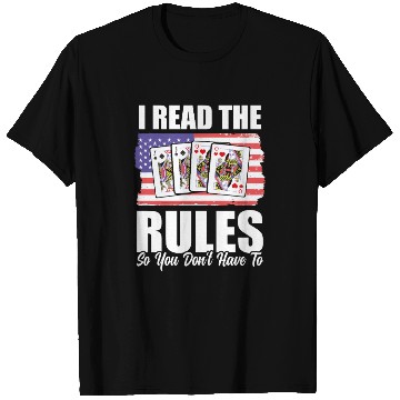 Discover USA Flag Pinochle Rules Patriotic Card Games T Shirts
