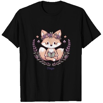 Discover Cute Fox Virgo Reading with Floral Crown T Shirts