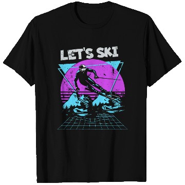Discover Retro Snow Skiing Illustration T Shirts